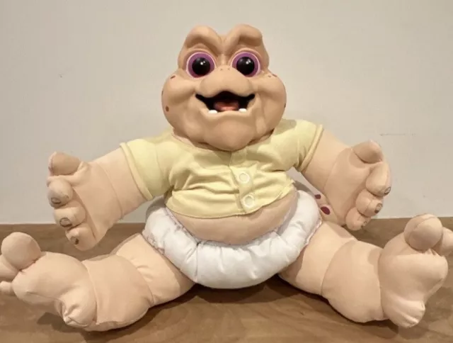 VTG 90s 1991 Hasbro Disney Dinosaurs Talking Baby Sinclair Pullstring Plush Doll