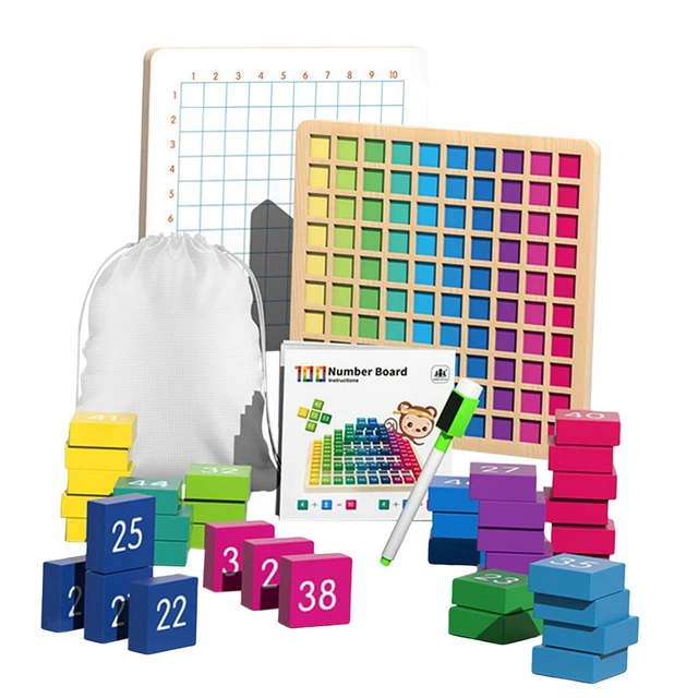 MULTIPLICATION TABLE BOARD Game Rewritable Whiteboard for Teaching