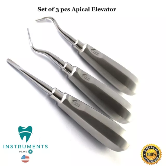 3 Pcs Dental Root Elevators Heidbrink Oral Surgery Luxating Root Picker Elevator