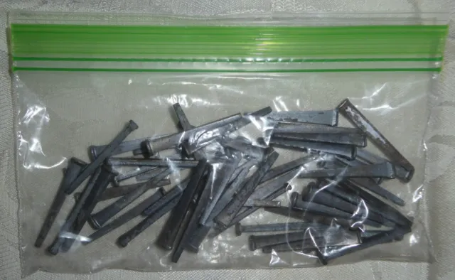 Vintage 1 ½ inch Cut Nails - Bagged Lot of 50 2