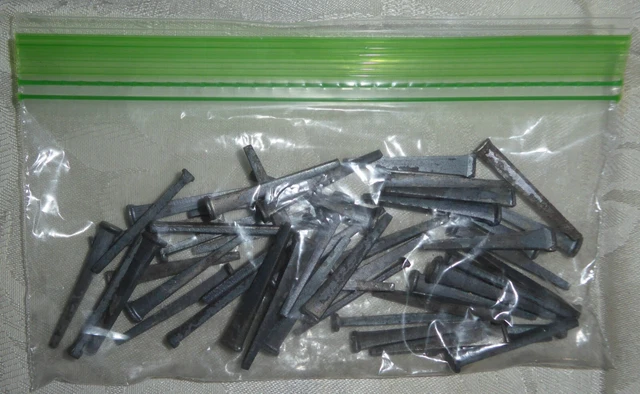 Vintage 1 ½ inch Cut Nails - Bagged Lot of 50 2