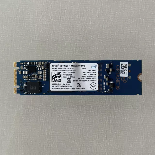 New Intel Optane Memory M10 SSD M.2 2280 16GB MEMPEK1J016GA PCIe 3.0 Xpoint NVMe