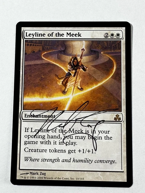 Leyline of the Meek 1x FOIL GPT MTG Guildpact Rare MINT white Leyline of the Meek 1x FOIL GPT MTG Guildpact Rare MINT white