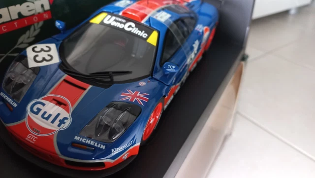 McLaren F1 GTR No.33 1996 Le Mans 24Hr GULF - Blue - Mini GT - 1:64