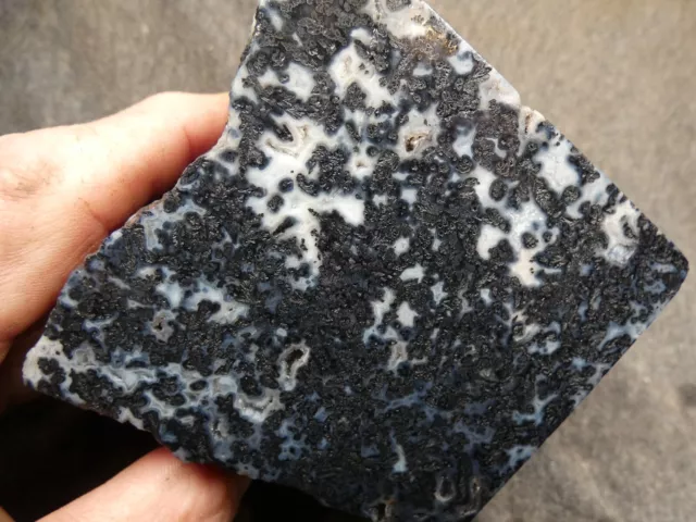 psilomelane plume agate 3.60 lbs
