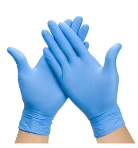 GUANTE GUANTES DE NITRILO AZUL SIN POLVO Talla M CAJA 100 Unidades