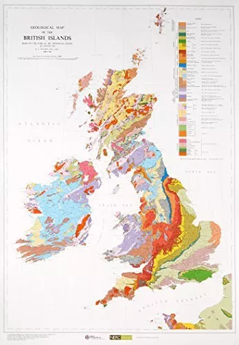 Geological Map of the British Islands by British Geological Survey (Sheet map fl