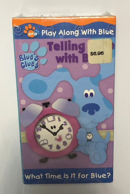2002 BLUES CLUES, Telling Time With Blue VHS, NEW, Sealed EUR 44,58 ...