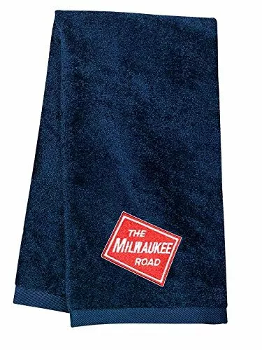 Milwaukee Road Logo Embroidered Hand Towel 100% USA cotton terry velour [08]