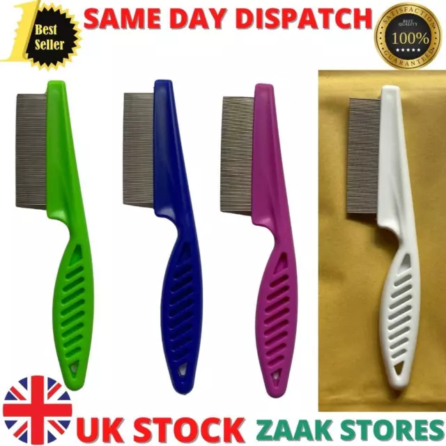 Handle Ultra Fine Metal Teeth Comb Remove Nit Lice Eggs Pet Flea for Clean Hair