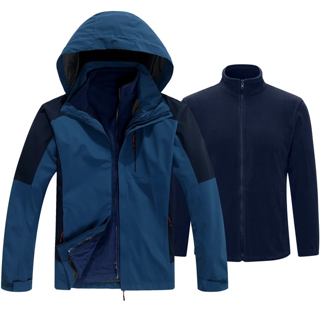 Mens Waterproof Winter Jacket Warm Windproof Coat Outdoor Ski Snow Hooded Jacket