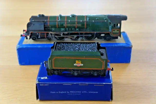 Hornby Dublo 3 rail part boxed BR gloss green Duchess of Montrose tender loco