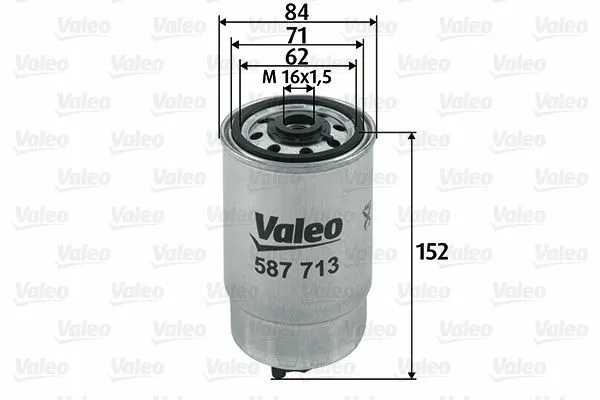 VALEO (587713) Kraftstofffilter für ALFA CHRYSLER CITROEN DODGE FIAT LANCIA