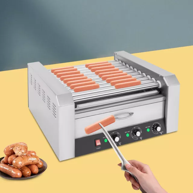 VEVOR Hot Dog Machine, 36 L, 2-Tier Hot Dog Steamer for 200 Hotdogs & 42  Buns, 1200W Electric Bun Warmer Cooker with Rotary Knob Temp Display