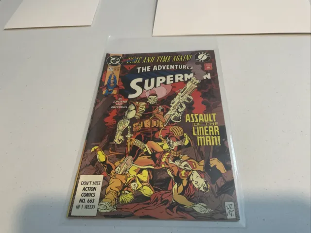 The Adventures of Superman Comic Book #476 DC Comics 1991 Bagged Boarded