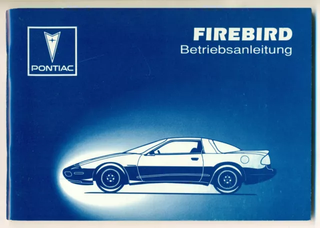 Pontiac Firebird mode d'emploi manuel 1993