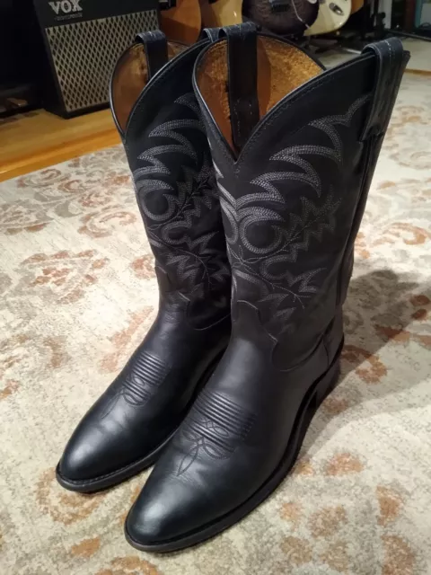 TONY LAMA SEGAR Bay Apache Brown Leather Round Toe Cowboy Boots 7902 Men s 9D 62.95 PicClick