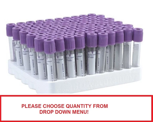 BD VACUTAINER K2EDTA 4ml LAVENDER LONG EXPIRY DATE CHOOSE QTY £9.47