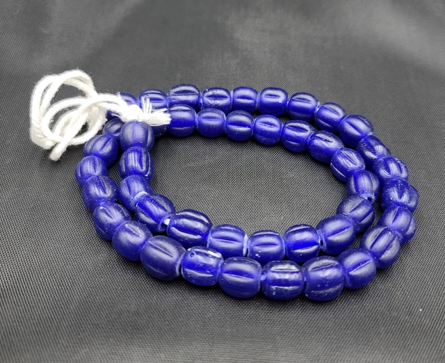 Roman Antiquities Old Ancient Antique Melon Shaped Glass Jewelry Beads Necklace