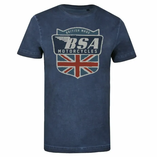 T-shirt da uomo BSA Motorcycles Made in British Vintage Wash S-XXL ufficiale