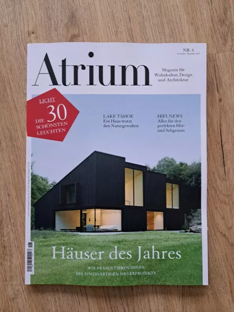 Atrium Magazin für Wohnkultur Design Architektur 6/2023 November/Dezember neu