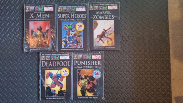 5 x DIE OFFIZIELLE MARVEL COMIC SAMMLUNG Nr:  5, 13, 18, 38, 48 Neu, original