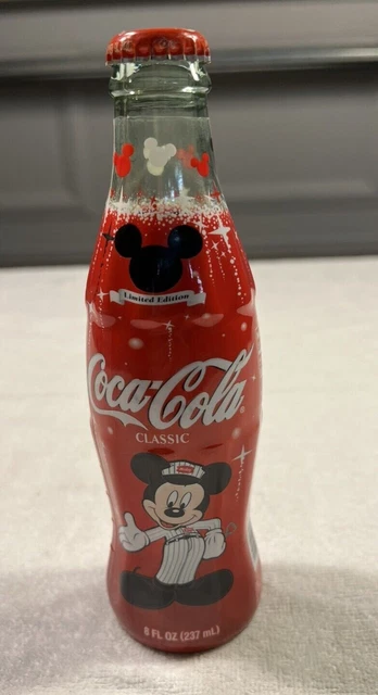 8 oz Coca Cola Commemorative Bottle - 2003 MICKEY MOUSE 75 inspEARations