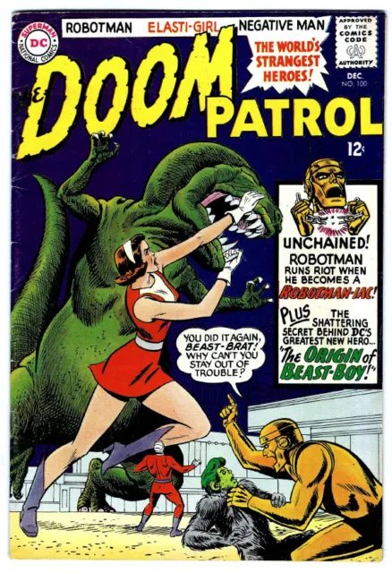 DOOM PATROL #100 in FN condition a 1965 Silver Age DC comic  origin of Beast Boy