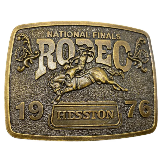 1976 NFR National Finals Rodeo Hesston Limited Edition Bicentennial Belt Buckle