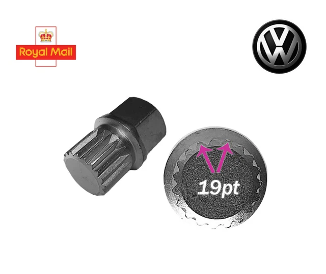 VOLKSWAGEN SECURITY MASTER Locking Wheel Nut Bolt Key ABC 7 19 Points