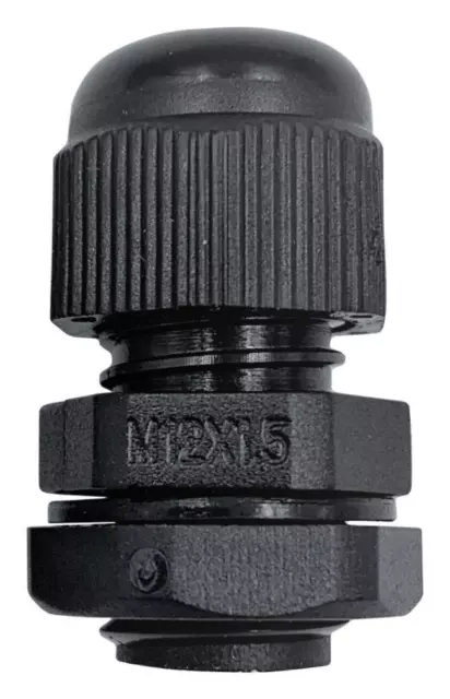 Nylon Cable Gland, M20, 6-12mm Cable Range, Black, IP68 - PELB0268