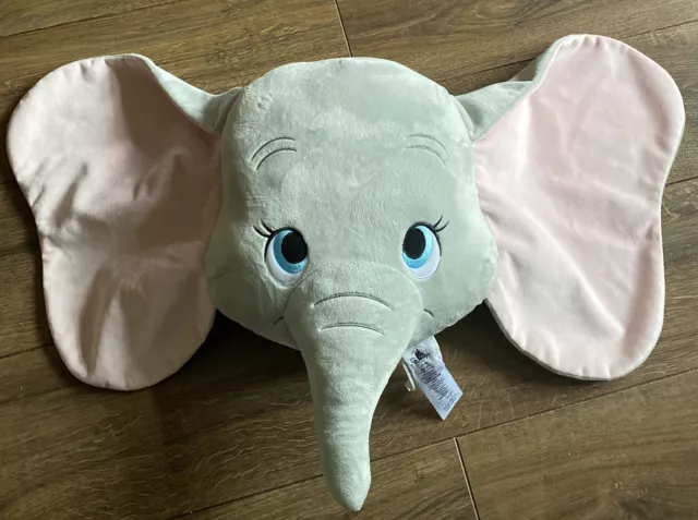 Disney Store DUMBO elephant Cushion 3D Pillow Big Head VGC