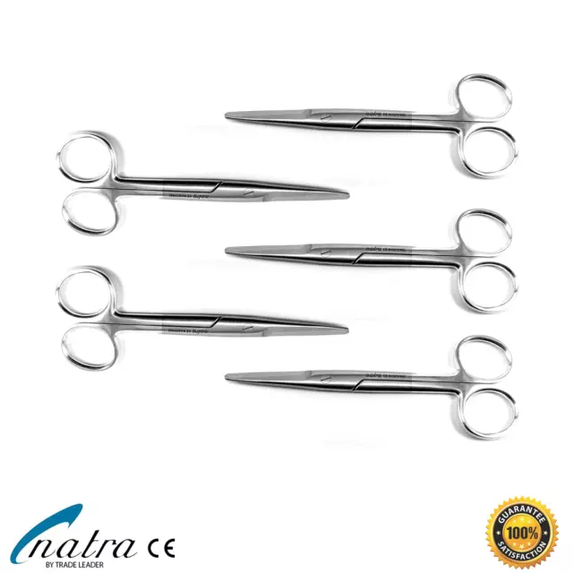 5x Mayo Ciseaux Tronqué Droit 14 CM Dissection Médecine Chirurgie Dentaire Op