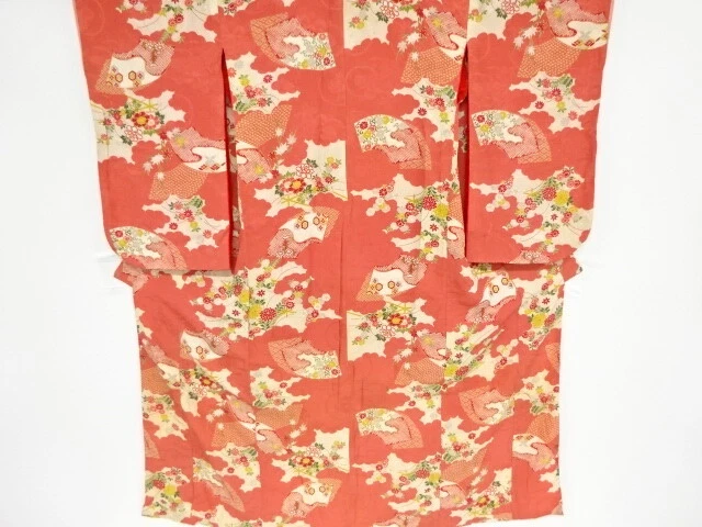 39656# Japanese Kimono / Antique Kimono / Floral Plants