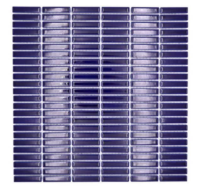 Mosaïque Cobalt Bambusoptik Céramique Brillant Rectangle Mur Cuisine Wc WB24-BM5