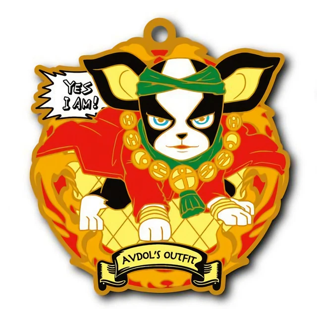 Jojo's Bizarre Adventures Portachiavi In Gomma Avdol Iggy 6 Cm Anime Manga #1