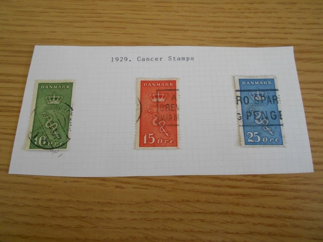 Denmark 1929 cancer set, catalogue £53 - Ref YM7