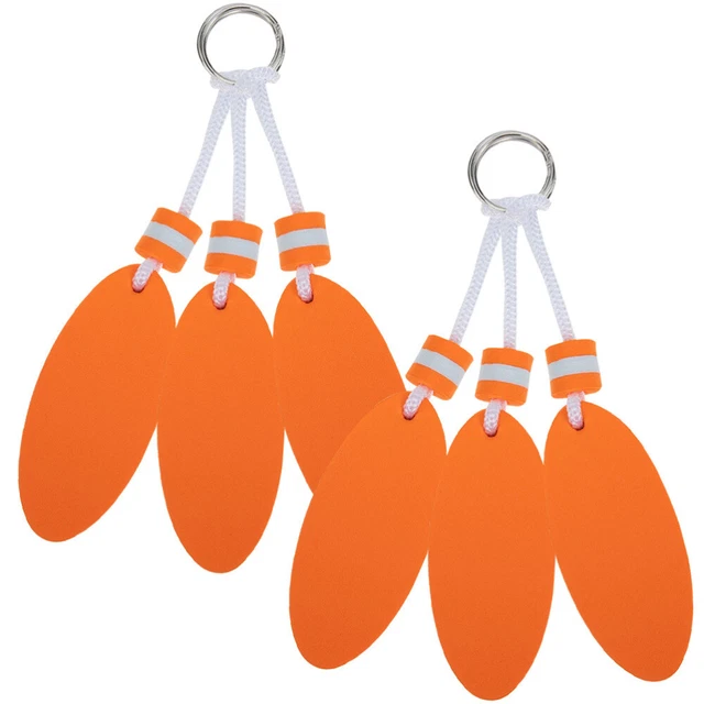 Porte-clés Flottant En EVA – Lot De 2, Orange, Léger, Insubmersible, Pour Activités Nautiques (kayak, Bateau, Plage)