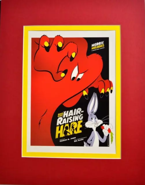 HAIR-RAISING HARE Pro Matted PRINT Mondo Michael De Pippo art Looney Tunes