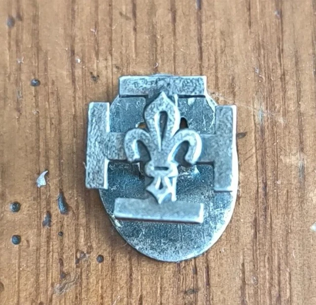Broche Scout De France - Insigne En émail Bleu, écusson Vintage, Occasion.