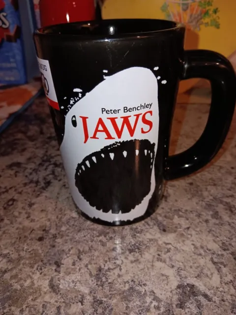 JAWS Heat Activated Ceramic Coffee Mug Beach scene