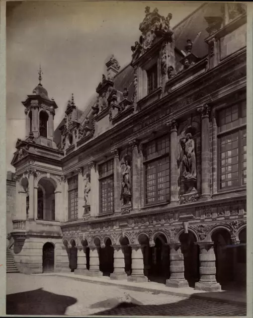 France, La Rochelle, Hôtel de Ville vintage albumen print Tirage albuminé  2