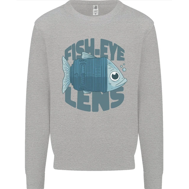 Felpa Maglione Fotografia Divertente Obiettivo Fisheye Fotografo Bambini 3