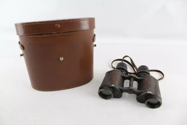 Carl Zeiss Jena BINOCULARS Vintage F6x30 w/ Ross London Case UNESTED