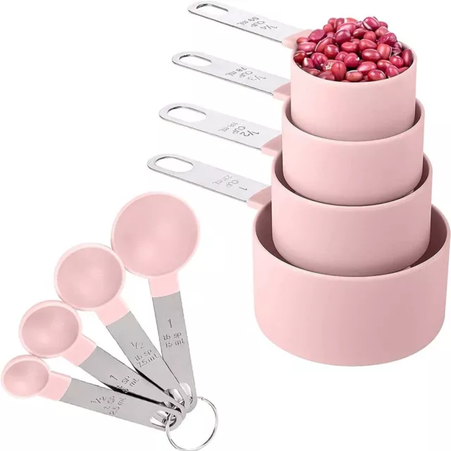 Silicone Collapsible Measuring Cups & Measuring Spoons 8-piece Set