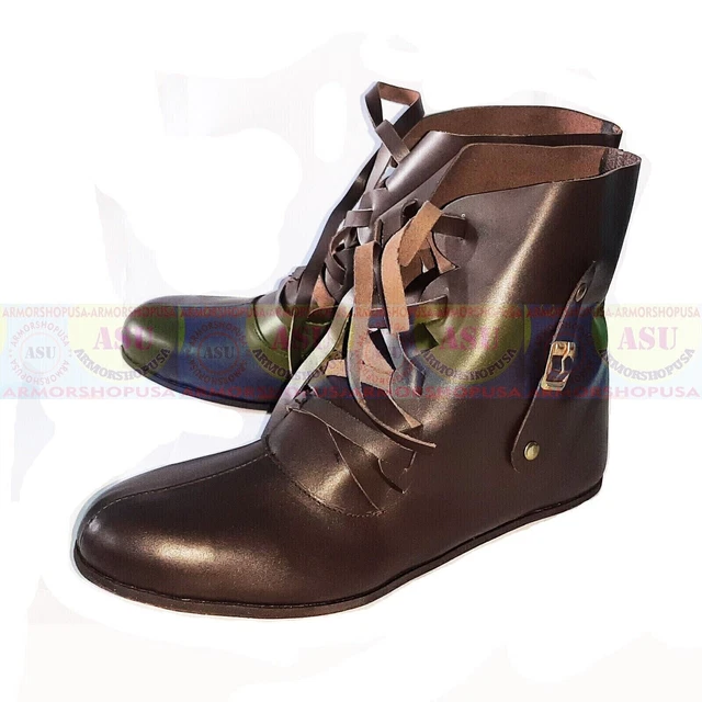 Scarpe medievali in pelle scarpe sabatones scarpe vichinghe rievocazione stivali Natale Halloween