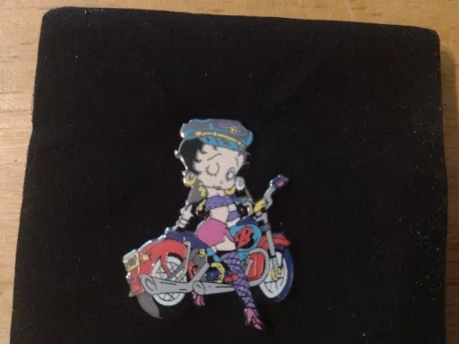 Betty Boop on Motorcycle Pin/ Brooch  Enamel Danbury Mint Collection TM Hearst