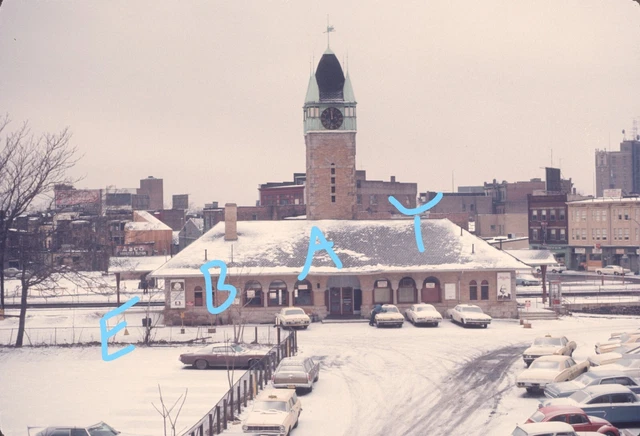 Jersey Central CNJ Train Station Elizabeth NJ 1974 Original Ektachrome