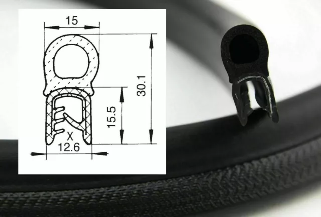 SMI DO8 Kantenschutz Dichtprofil Dichtungsprofil EPDM Moosgummi Dichtung Profil