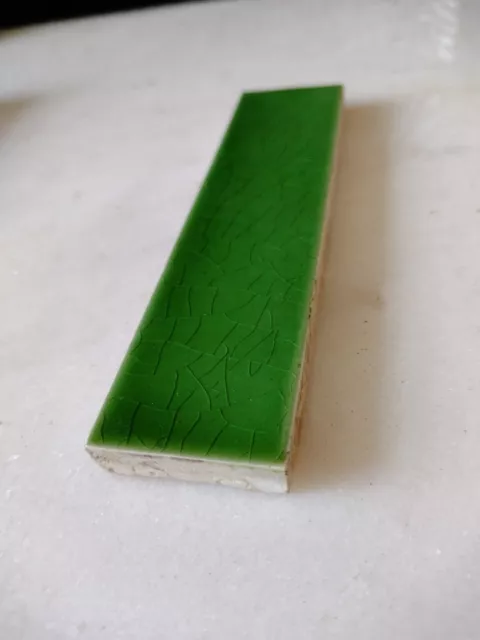 Original Antique Plain Green Spacer Tile (x1)  VGC 152 x 375 mm  More Available